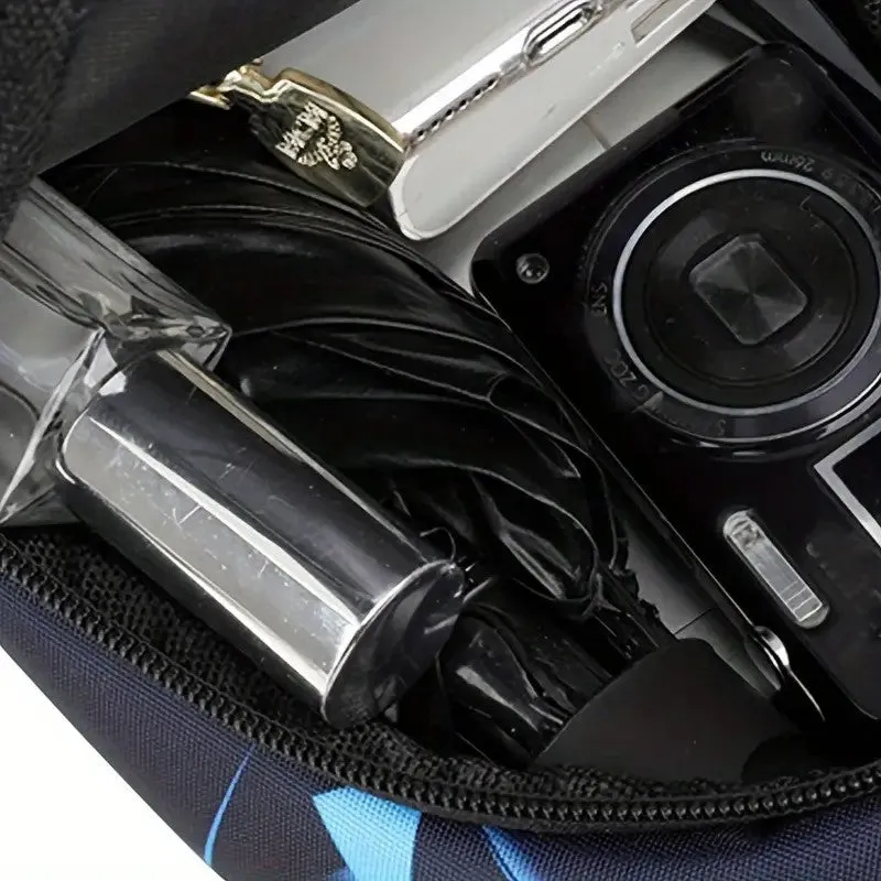 1pc Men's Fashion Camouflage Satchel Bag, Nylon Cloth Casual Bag, Commute Zipper Chest Bag