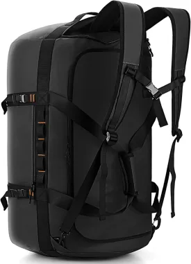 40L/60L/90L Large Waterproof Duffle Bag Backpack for Men, Mens Duffel Backpack Bags for Traveling, Heavy Duty (Black, 90l)