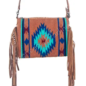 ADBG341 American Darling Saddle Blanket Genuine Leather Women Bag Western Handbag Purse