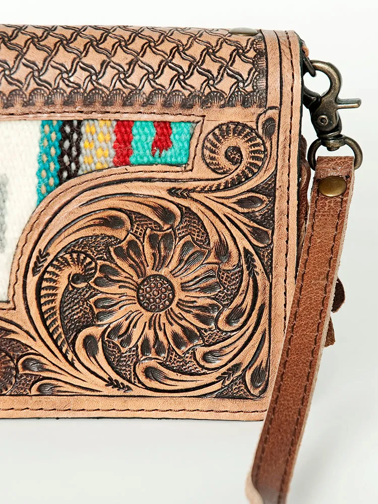 ADBG844C American Darling Hand Tooled Saddle Blanket Genuine Leather Women Bag Western Handbag Purse