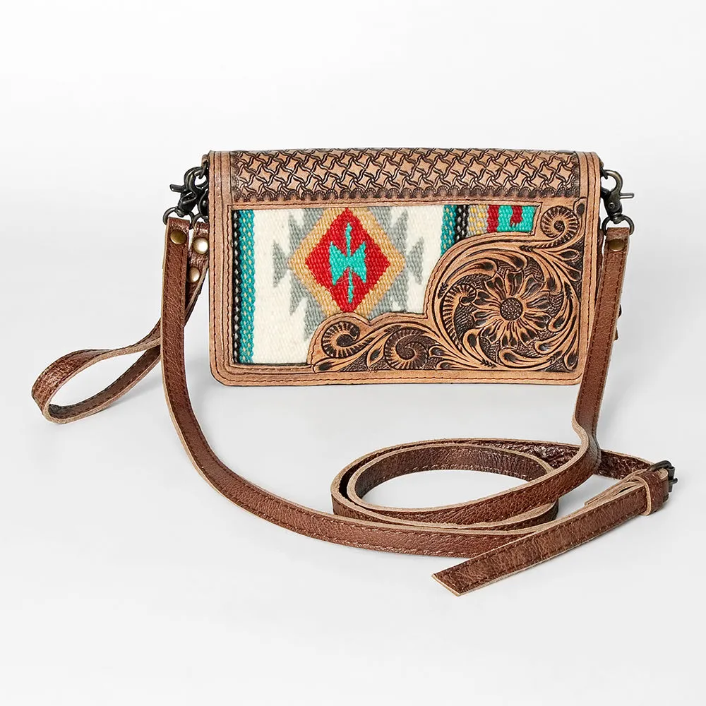 ADBG844C American Darling Hand Tooled Saddle Blanket Genuine Leather Women Bag Western Handbag Purse