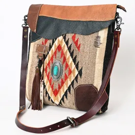 American Darling ADBG1055 Crossbody Saddle Blanket Genuine Leather Women Bag Western Handbag Purse