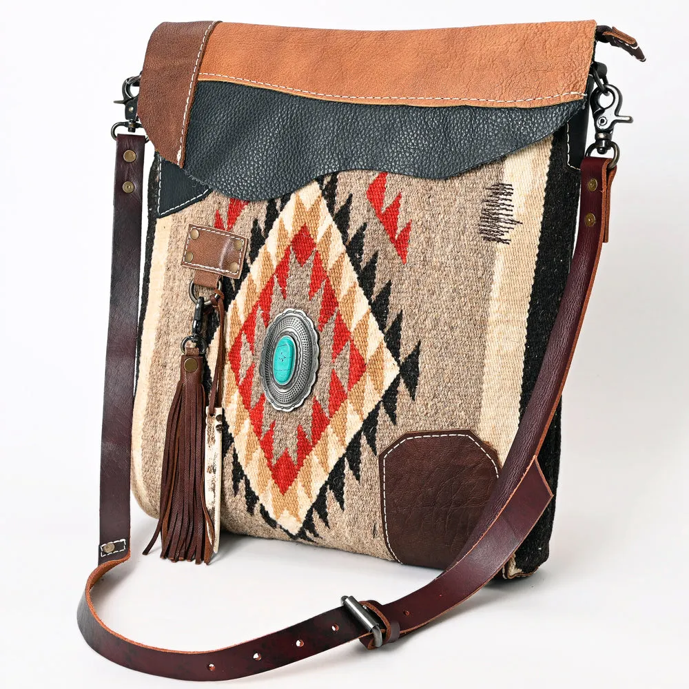 American Darling ADBG1055 Crossbody Saddle Blanket Genuine Leather Women Bag Western Handbag Purse