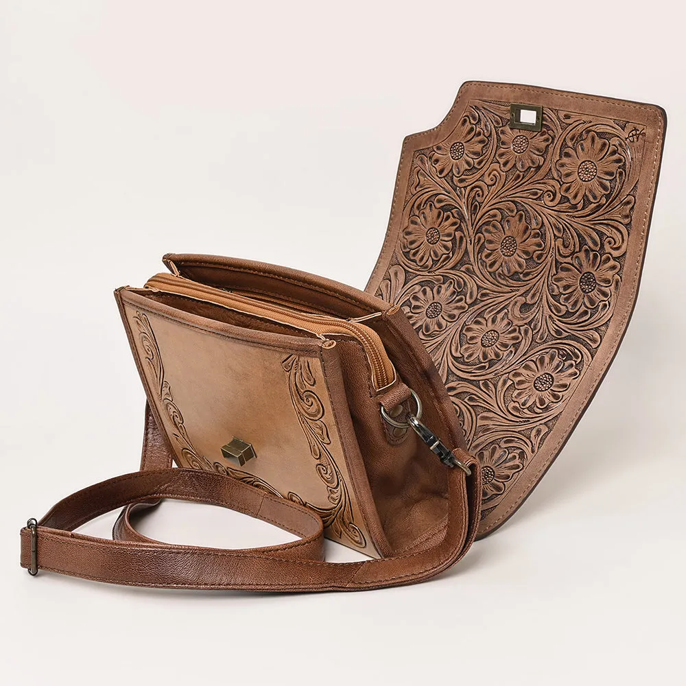 American Darling ADBG1229 Hand Tooled Genuine Leather women bag western handbag purse