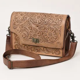 American Darling ADBG1229 Hand Tooled Genuine Leather women bag western handbag purse