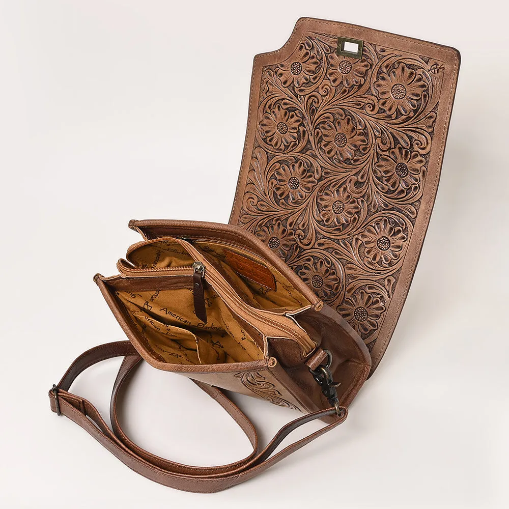 American Darling ADBG1229 Hand Tooled Genuine Leather women bag western handbag purse