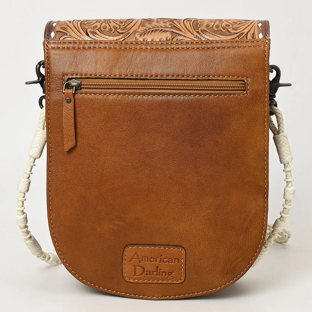 American Darling ADBG1418 Cross Body Hand Tooled Genuine Leather women bag western handbag purse