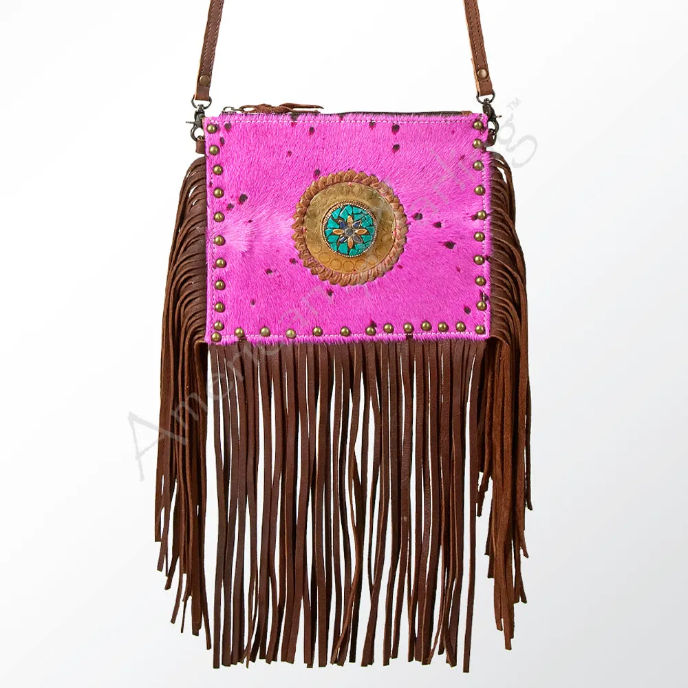 American Darling ADBG603 Small Crossbody Hair-On Genuine Leather Women Bag Western Handbag Purse