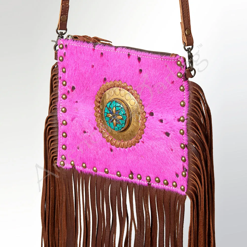 American Darling ADBG603 Small Crossbody Hair-On Genuine Leather Women Bag Western Handbag Purse