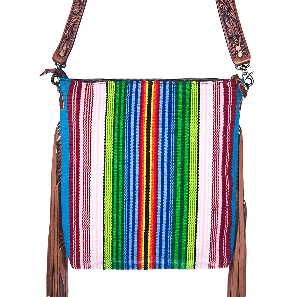 American Darling ADBGZ108R Signature Crossbody Hand Tooled Saddle Blanket Genuine Leather Women Bag Western Handbag Purse