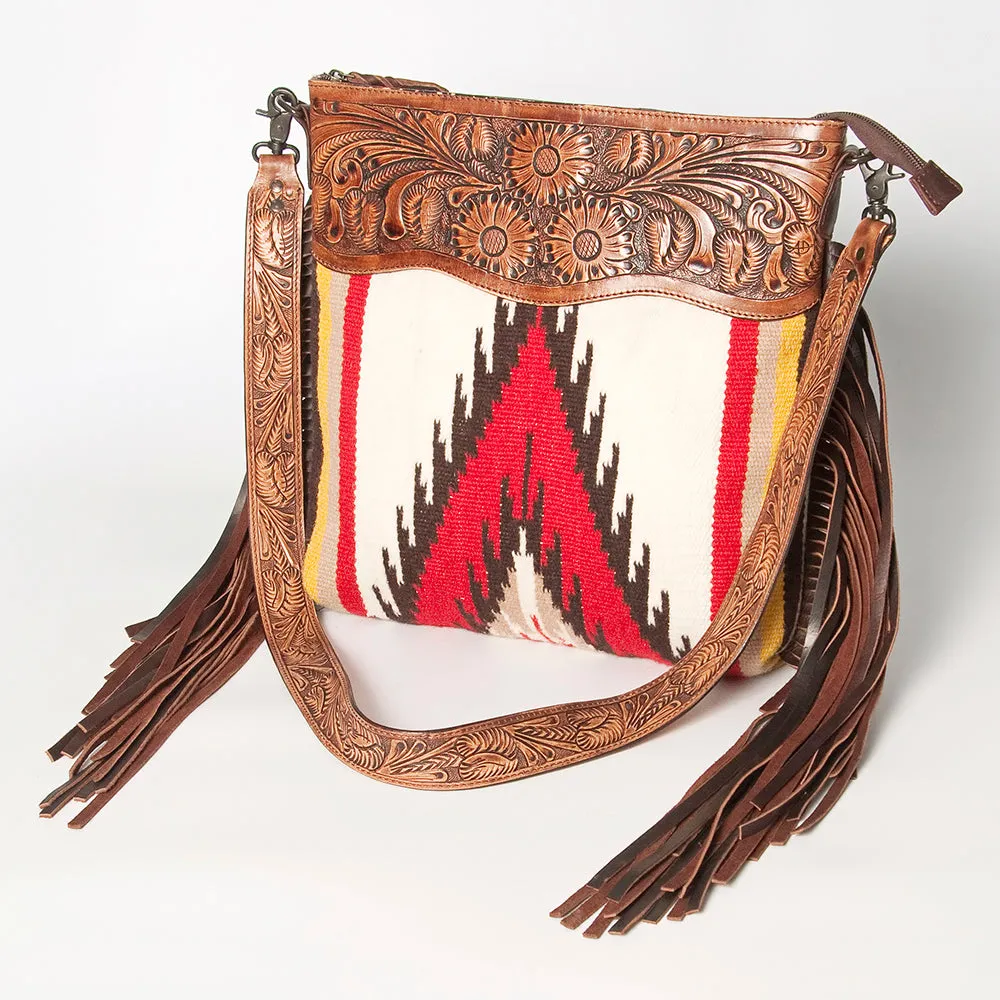 American Darling ADBGZ566A Signature Crossbody Hand Tooled Saddle Blanket Genuine Leather women bag western handbag purse