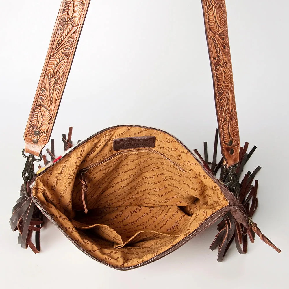 American Darling ADBGZ566A Signature Crossbody Hand Tooled Saddle Blanket Genuine Leather women bag western handbag purse