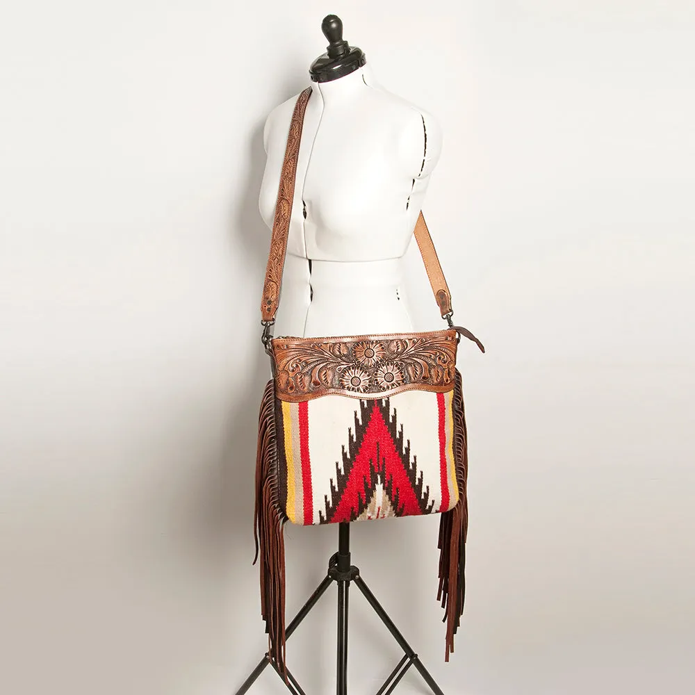 American Darling ADBGZ566A Signature Crossbody Hand Tooled Saddle Blanket Genuine Leather women bag western handbag purse