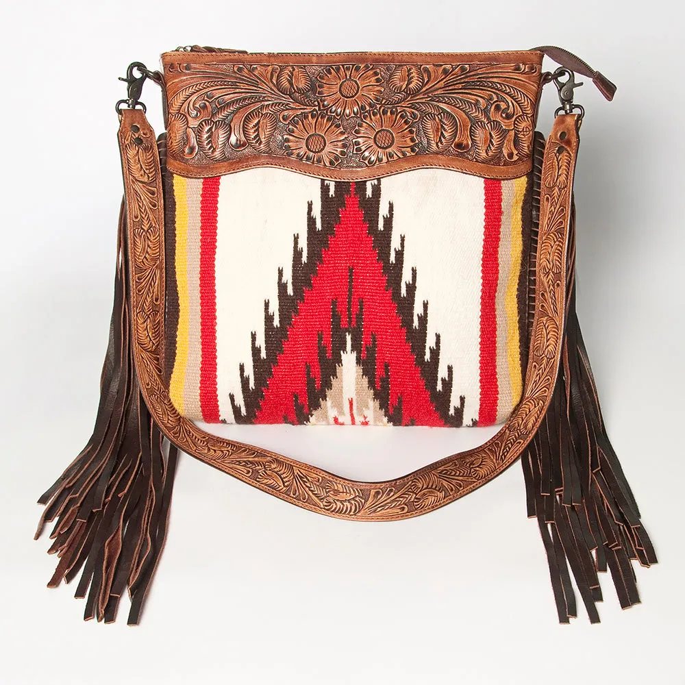 American Darling ADBGZ566A Signature Crossbody Hand Tooled Saddle Blanket Genuine Leather women bag western handbag purse