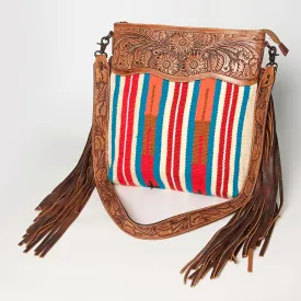 American Darling ADBGZ633 Signature Crossbody Hand Tooled Saddle Blanket Genuine Leather Women Bag Western Handbag Purse