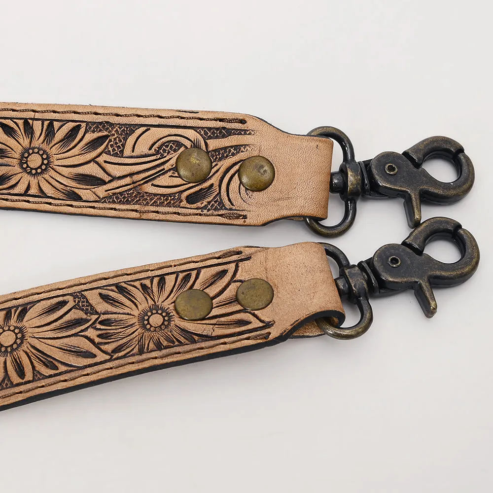 American Darling  Hand Tooled Genuine Leather Crossbody Handle Bag Strap