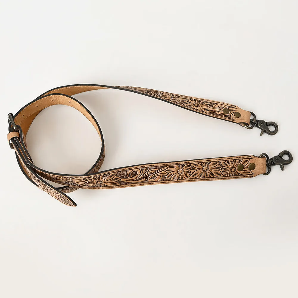 American Darling  Hand Tooled Genuine Leather Crossbody Handle Bag Strap