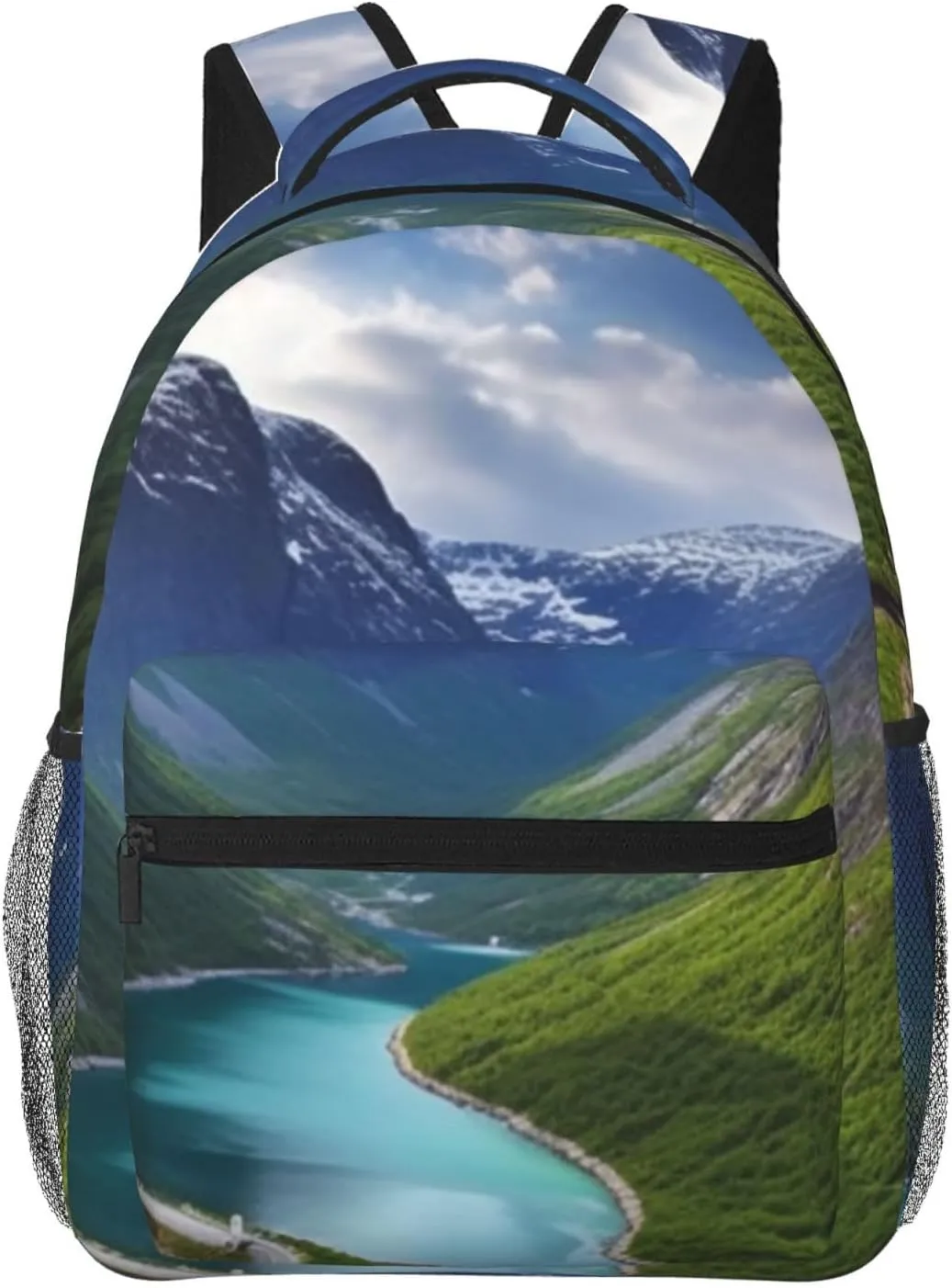 Backpack Casual Daypack for Men Women Norwegian fjords Laptop Backpack Lightweight Travel Bag Shoulder Bag for Work Hiking