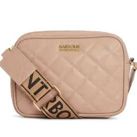 Barbour International Sloane Quilted Crossbody Bag In Camel