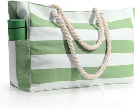 Beach Bag for Women Large Waterproof Pool Bag with Zipper, Sandproof Canvas Travel Tote Bags Gifts for Women