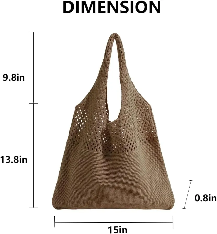 Beach Tote Bags for Women, Summer Slouchy Hobo Shoulder Crossbody Bag Womens Boho Purses and Handbags