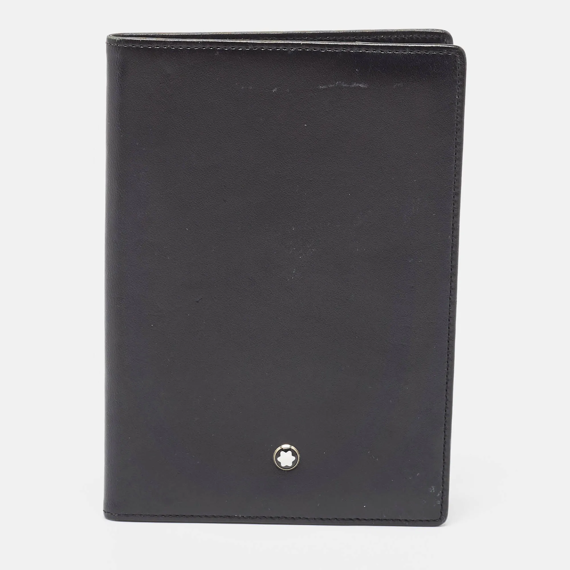 Black Leather Meisterstuck Passport Holder