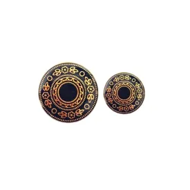 Blue & Golden Color 1 Hole Metal Traditioanl Buttons