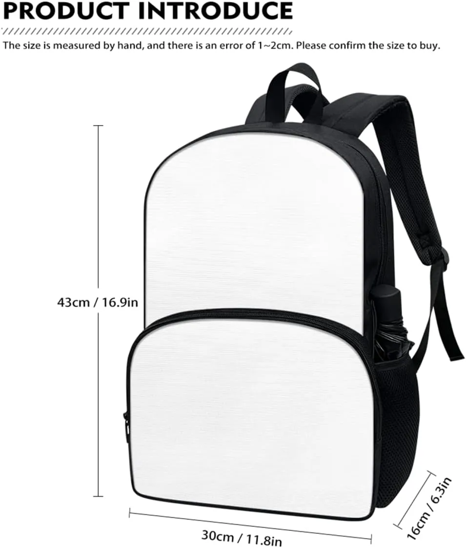 Blue Mushroom Snails School Backpacks 17 Inch Large Capacity Kids Teenagers Schoolbags Bookbags Starry Night Casual Travel Daypack with Zipper