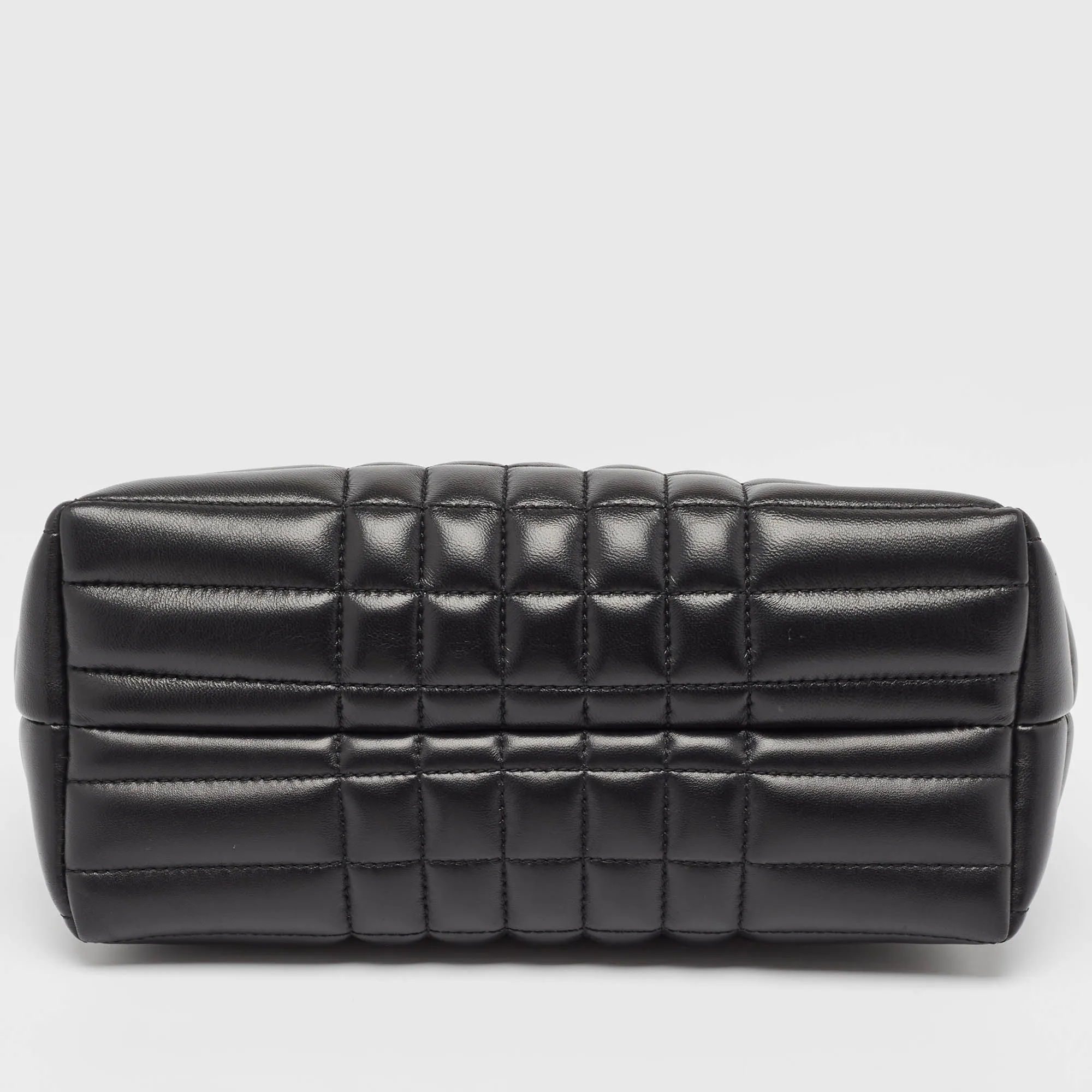 BURBERRY Black Quilted Leather Small Lola Zip Shoulder Bag