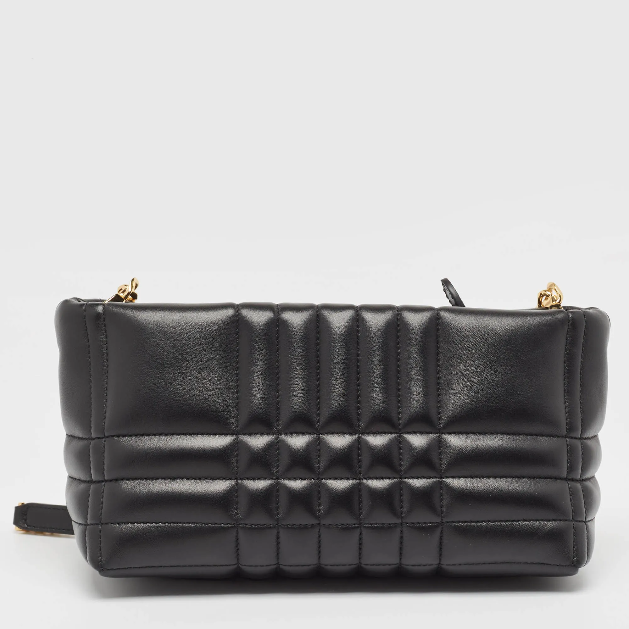 BURBERRY Black Quilted Leather Small Lola Zip Shoulder Bag