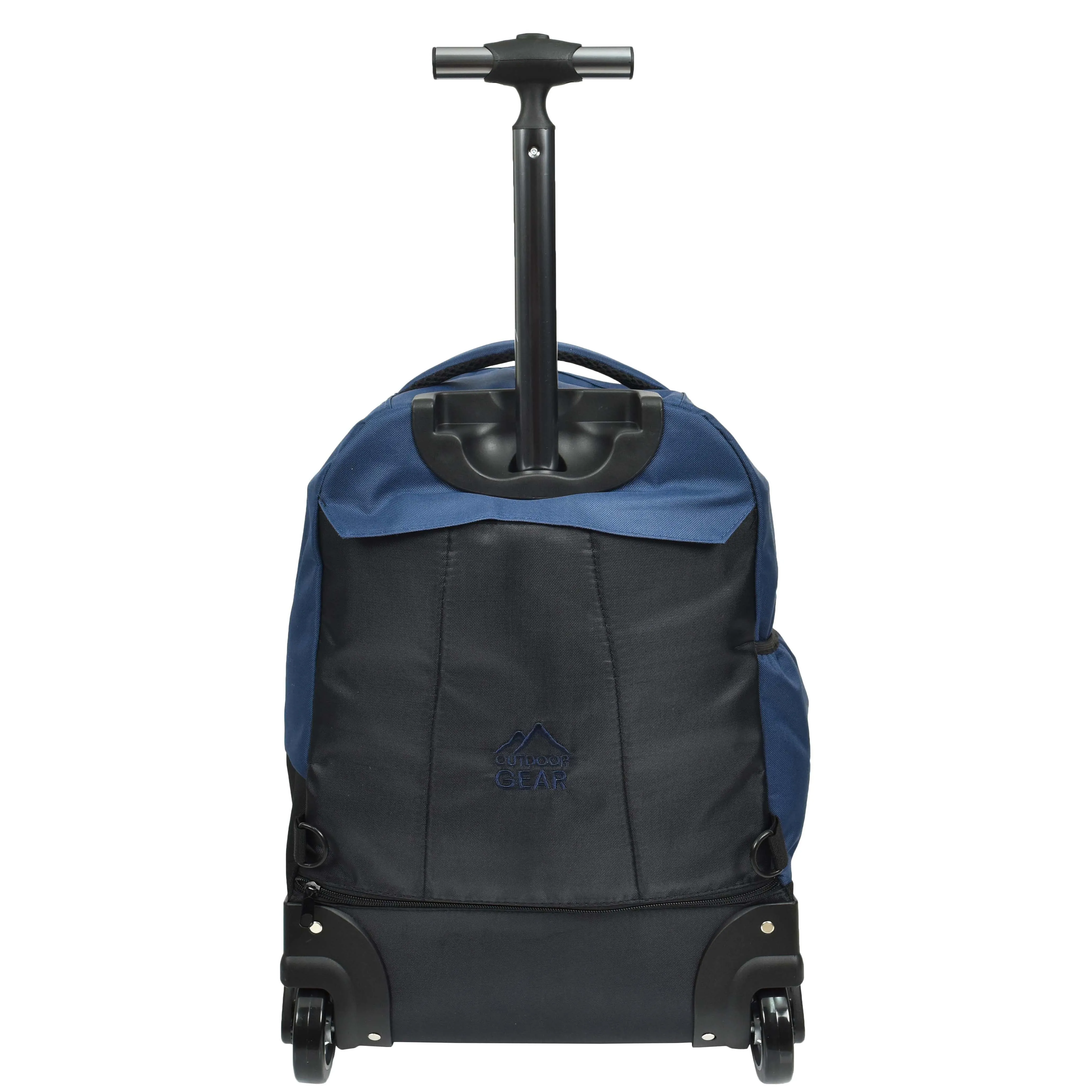 Cabin Size Backpack Wheels Hiking Trekking Telescopic Handle Vulcan Navy