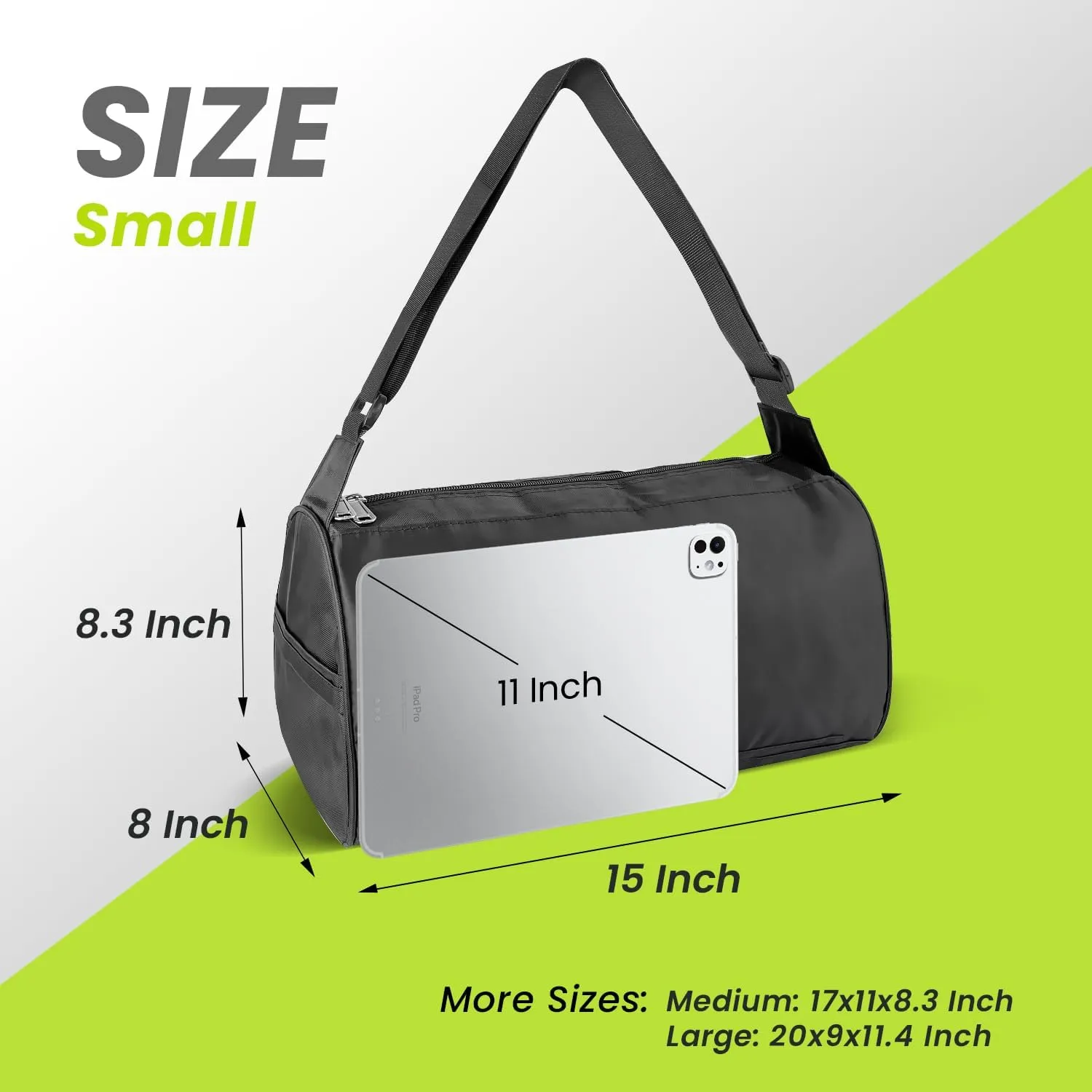 C&F BOGMOST Small Travel Duffel Bag Foldable Waterproof Gym Bag for Gym Beach Swim Bag Men Women Duffle Bags Lightweight Oxford Cloth Sports Bags -Black