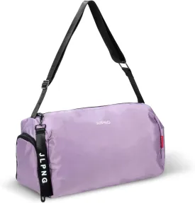 C&F BOGMOST Small Travel Duffel With Shoe Compartment - Foldable Waterproof Gym Bag for Beach Swim - Lightweight Oxford Cloth Sports Duffle for Men Women - Purple