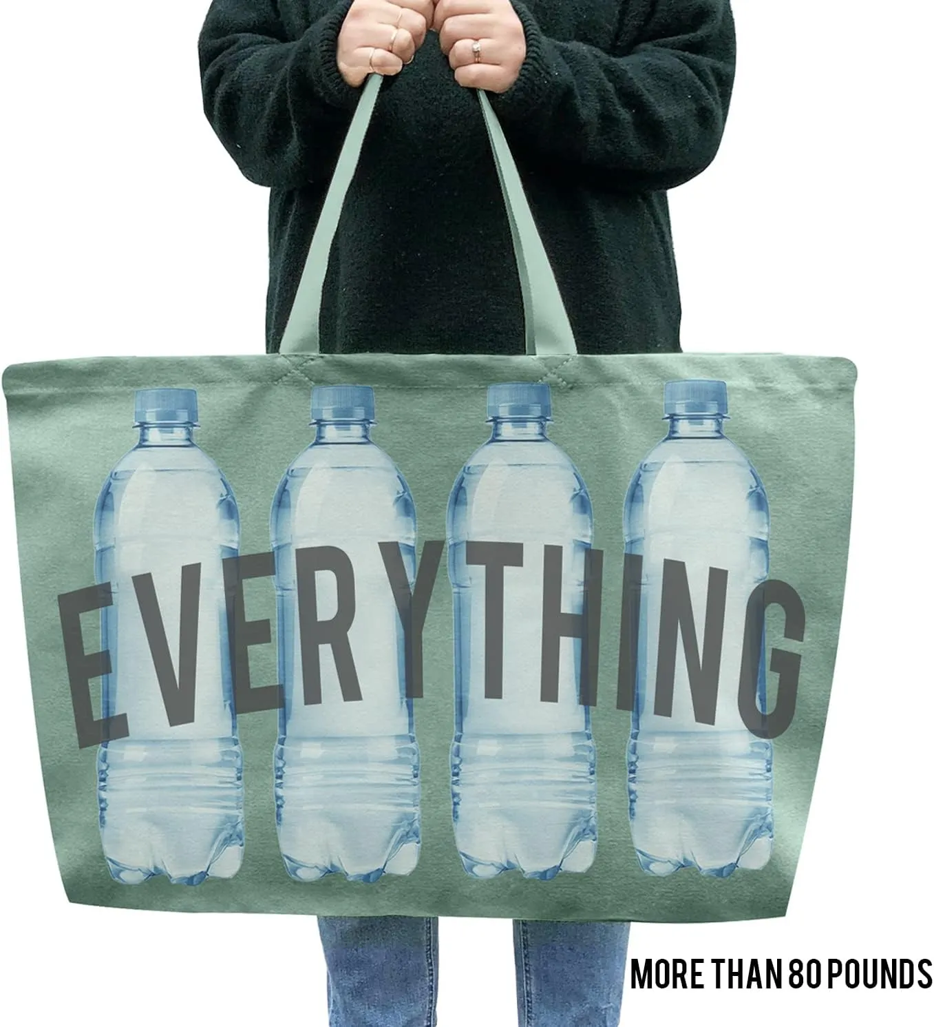 Canvas Tote Bag - Extra Large Shopping Beach Totes Bags Reusable Big Grocery Bag 28" x 8" x 16"