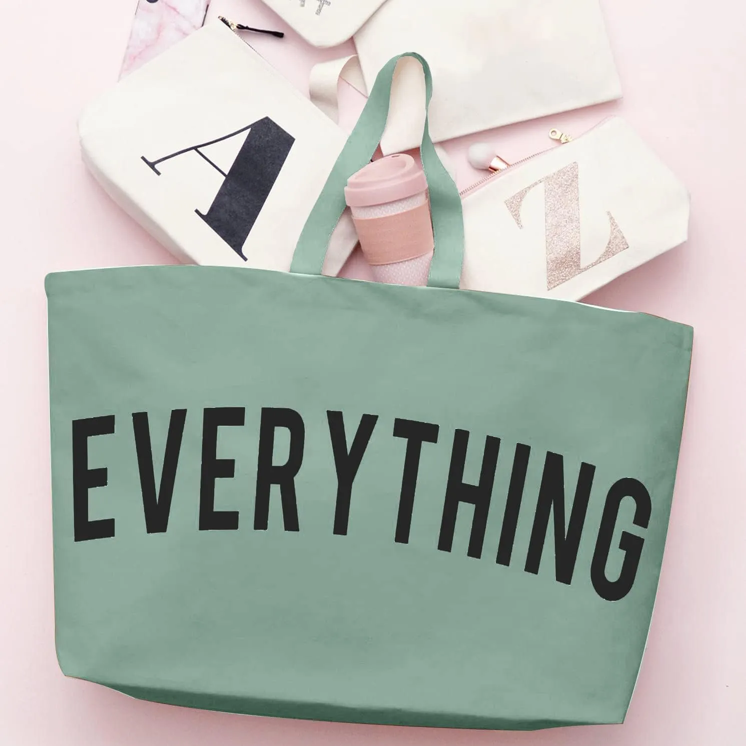 Canvas Tote Bag - Extra Large Shopping Beach Totes Bags Reusable Big Grocery Bag 28" x 8" x 16"