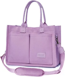 Canvas Tote Bag for Women,Large Totes Bags with Pockets,Womens Crossbody Purse Handbags for Travel Work Gift,2 Sizes