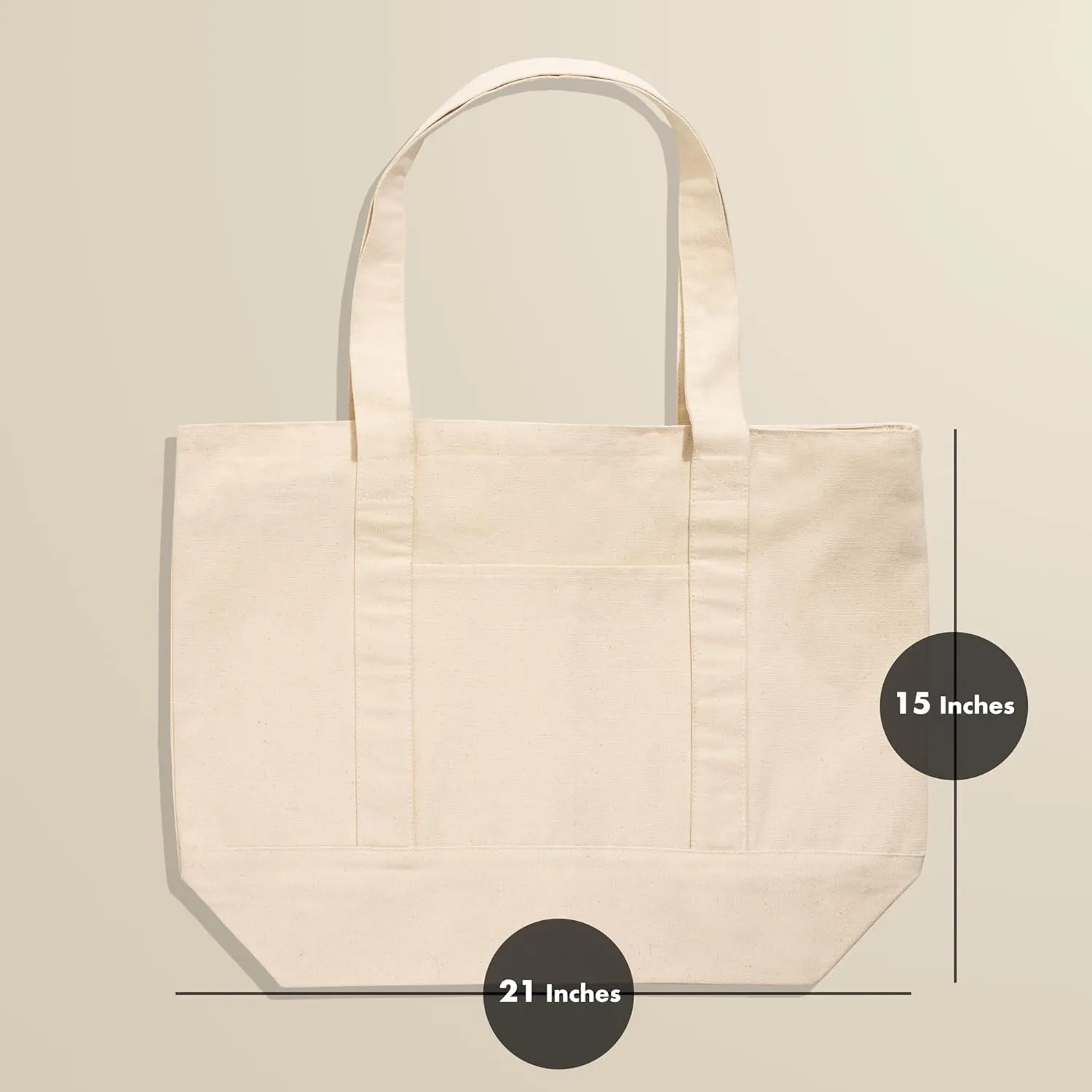 Carrywell |Not Made in China| Cotton Canvas Tote Bags, Blank Reusable Shopping Bags, Organic Cloth, Screen Print and DIY