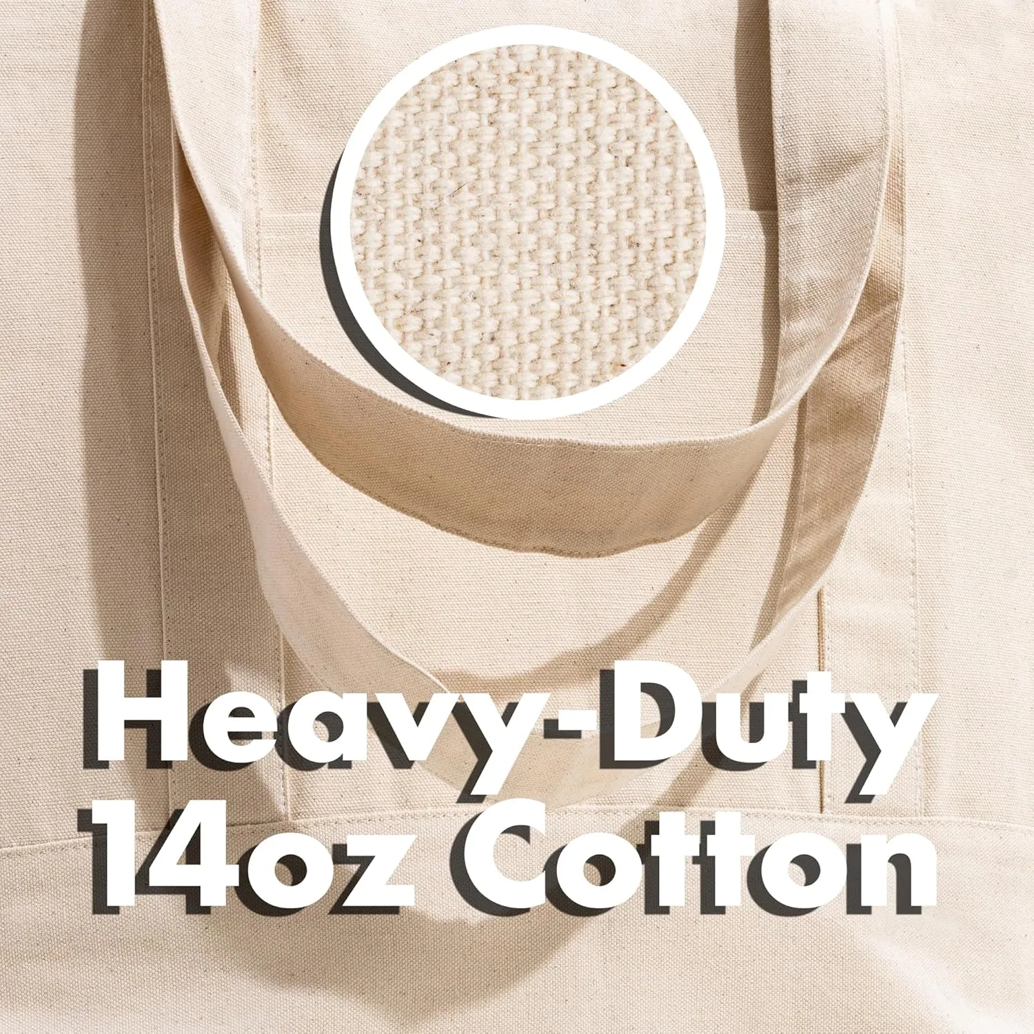 Carrywell |Not Made in China| Cotton Canvas Tote Bags, Blank Reusable Shopping Bags, Organic Cloth, Screen Print and DIY