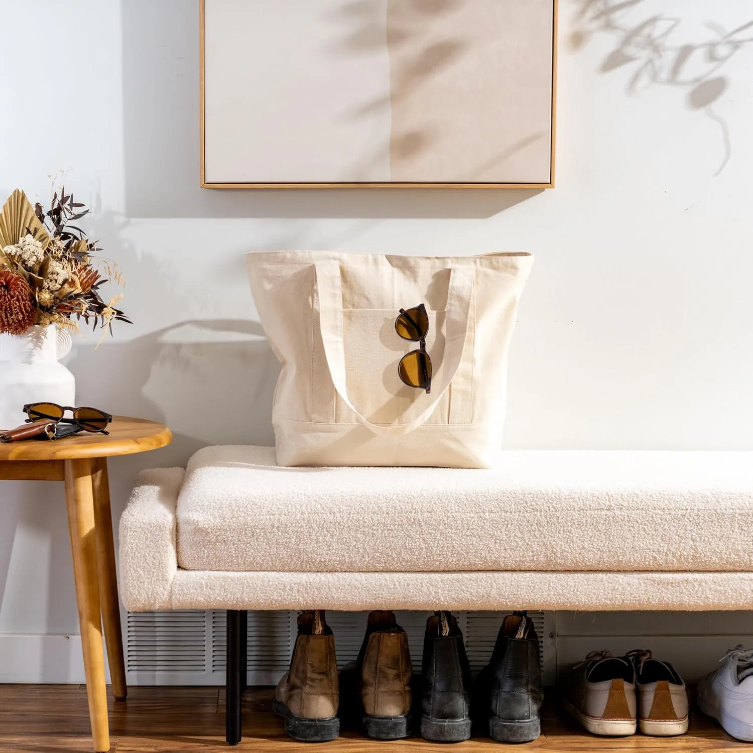 Carrywell |Not Made in China| Cotton Canvas Tote Bags, Blank Reusable Shopping Bags, Organic Cloth, Screen Print and DIY