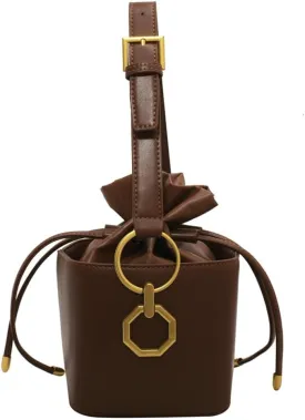 Casual Bucket Bag Trendy Crossbody Bags For Women Vegan Leather Handbags Elegant Clutch Purses Womens Evening Bag