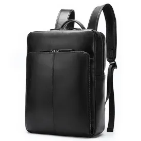 Casual Leather Backpacks for Men and Women – Large 20L Capacity with Zipper Closure.