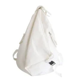 Casual solid color canvas backpack