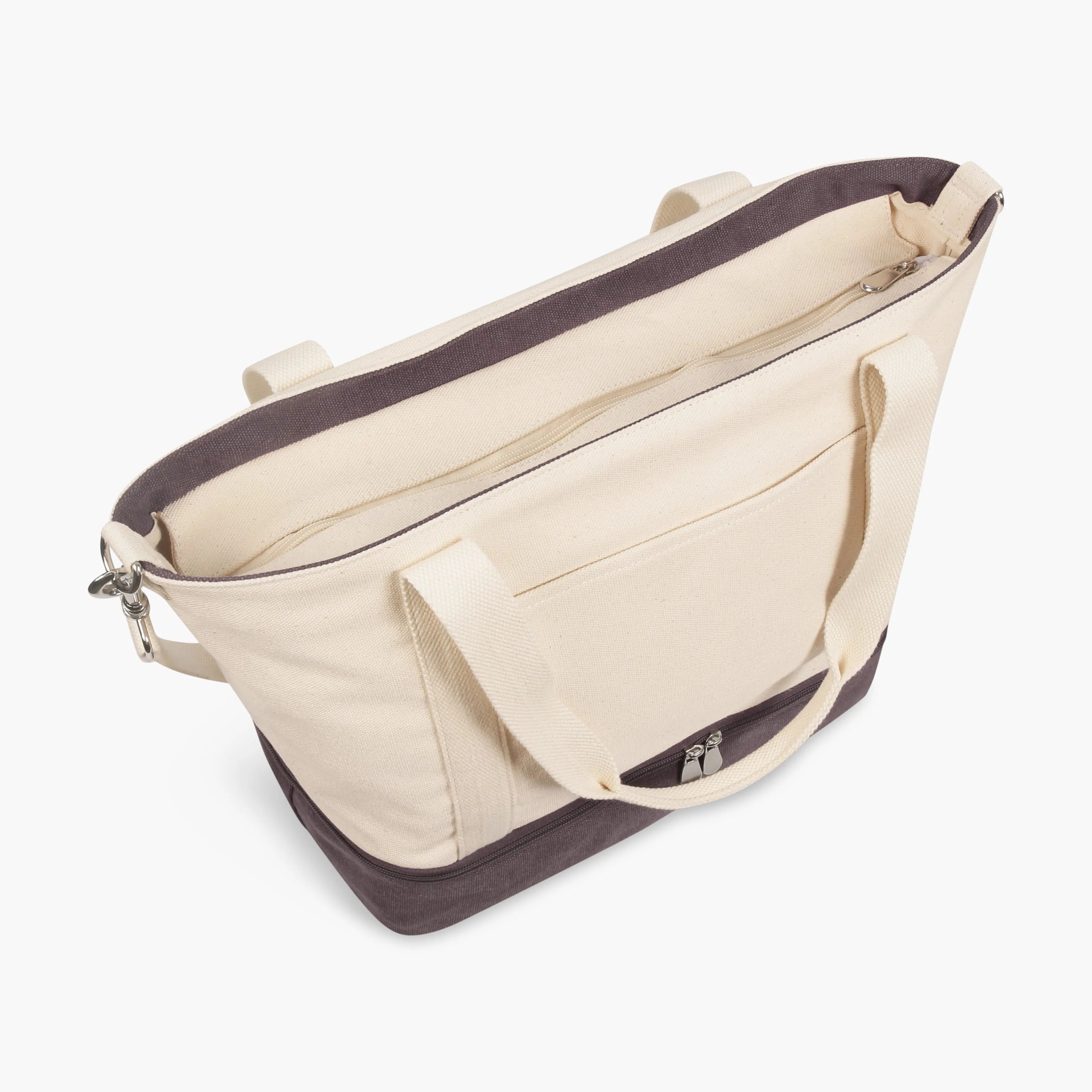 Catalina Deluxe Tote - Eco Friendly Canvas - Thistle Colorblock