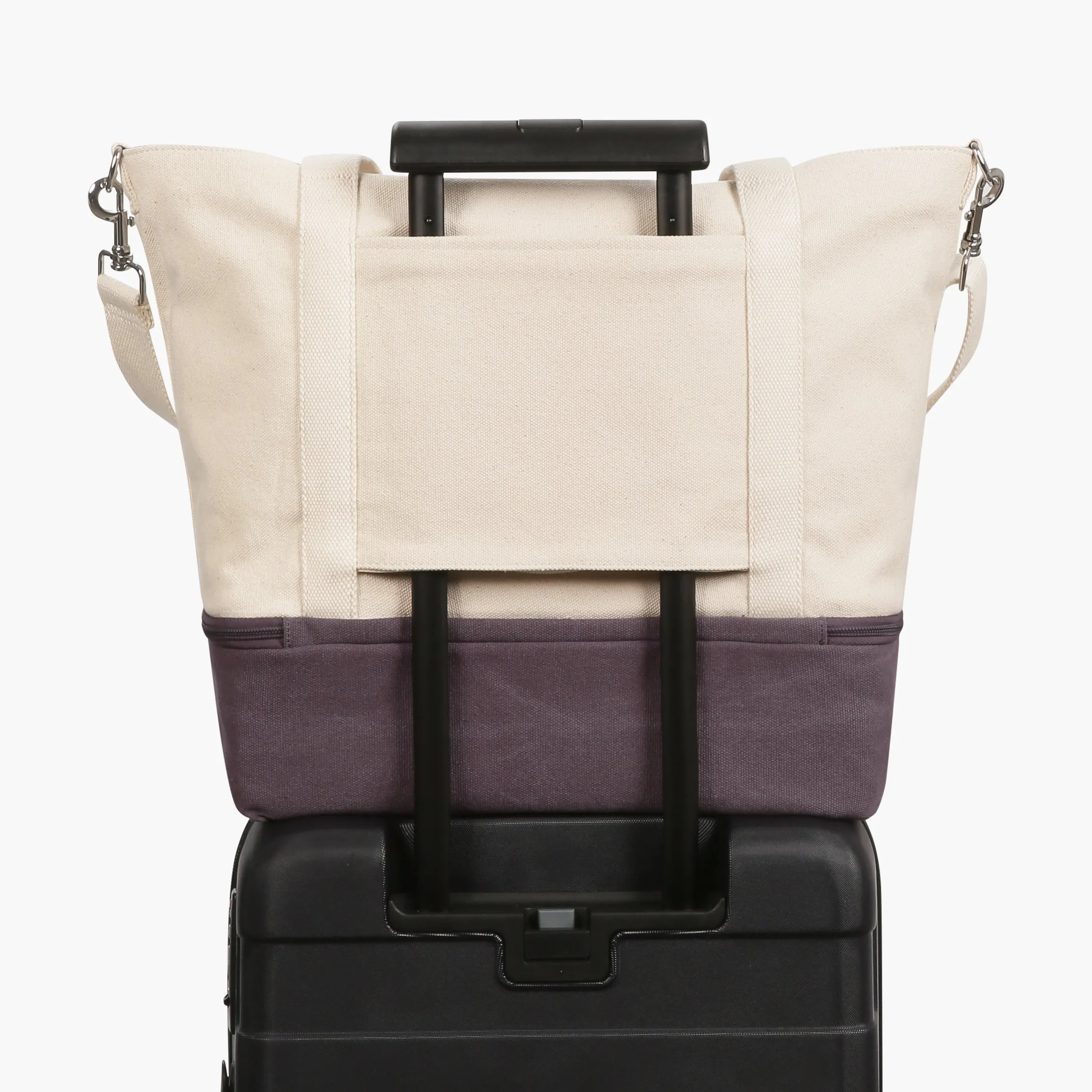 Catalina Deluxe Tote - Eco Friendly Canvas - Thistle Colorblock
