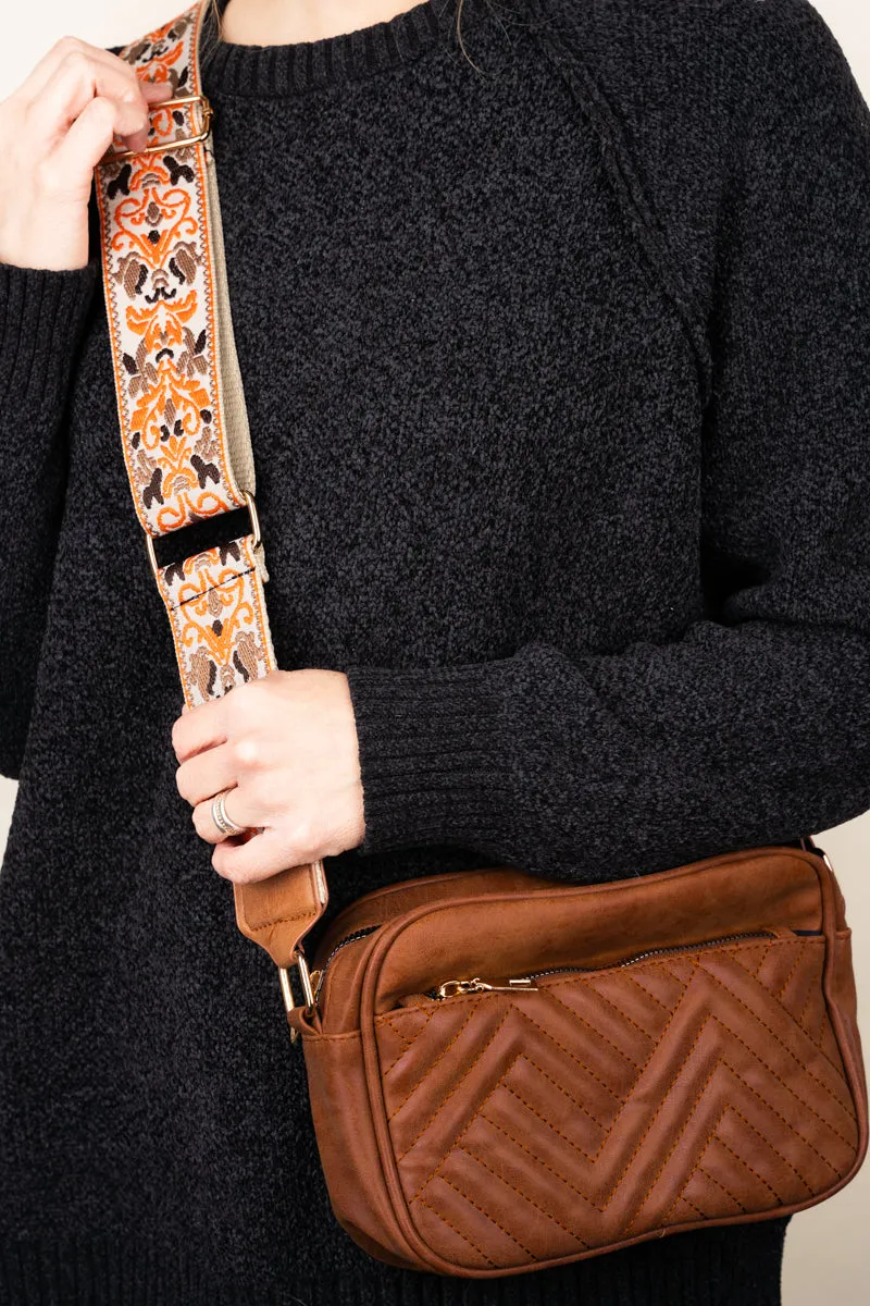 Cayenne Guitar Strap Brown Dani Crossbody