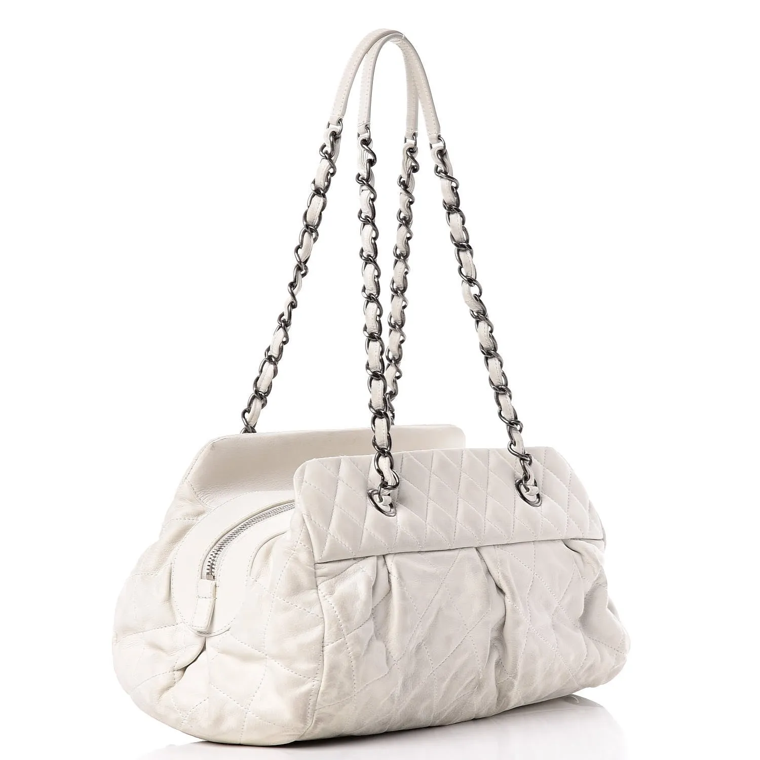 CHANEL Iridescent Quilted Calfskin Medium Bowler Bag