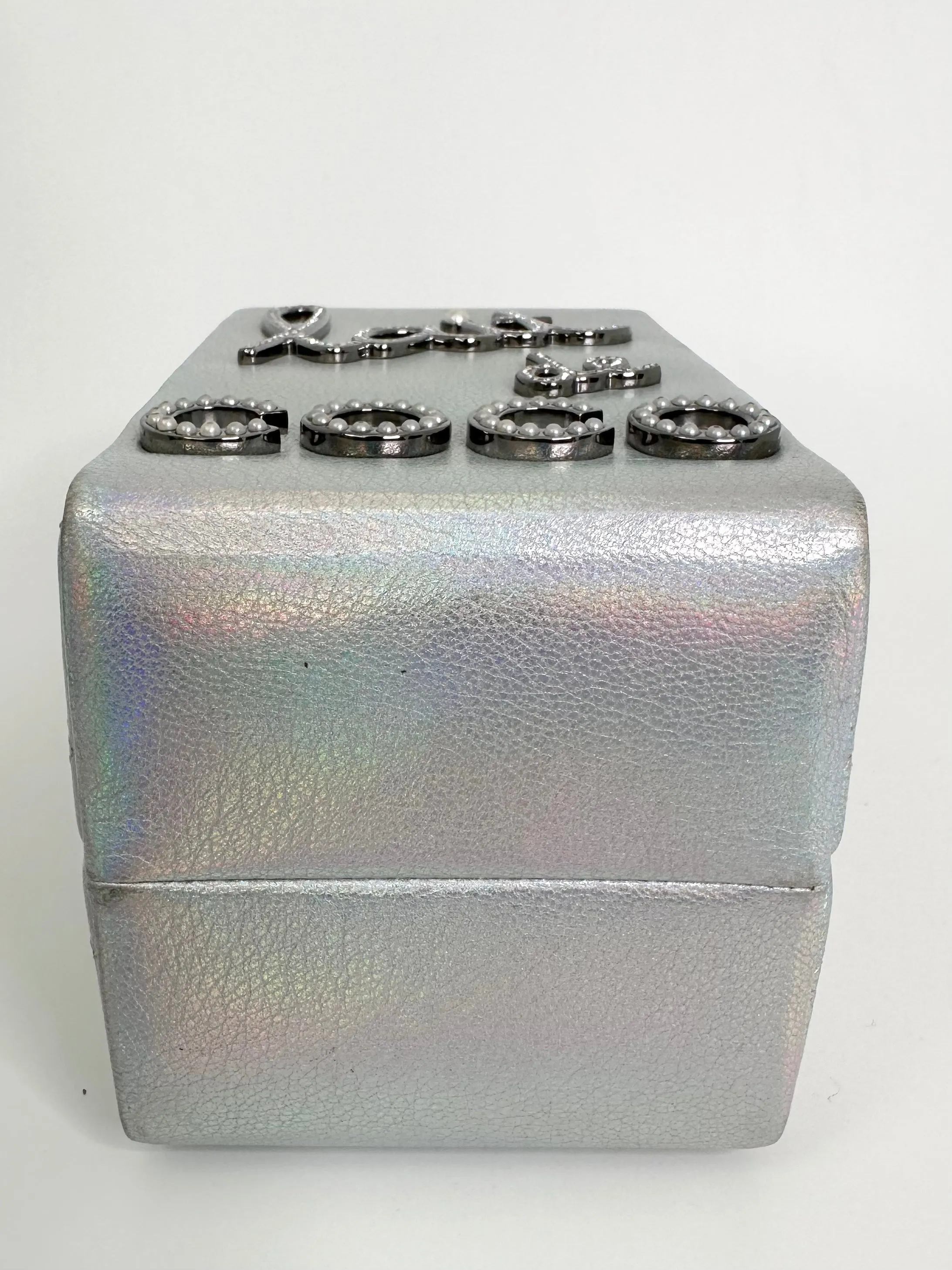 Chanel Iridescent Silver Lait de Coco Milk Carton Bag