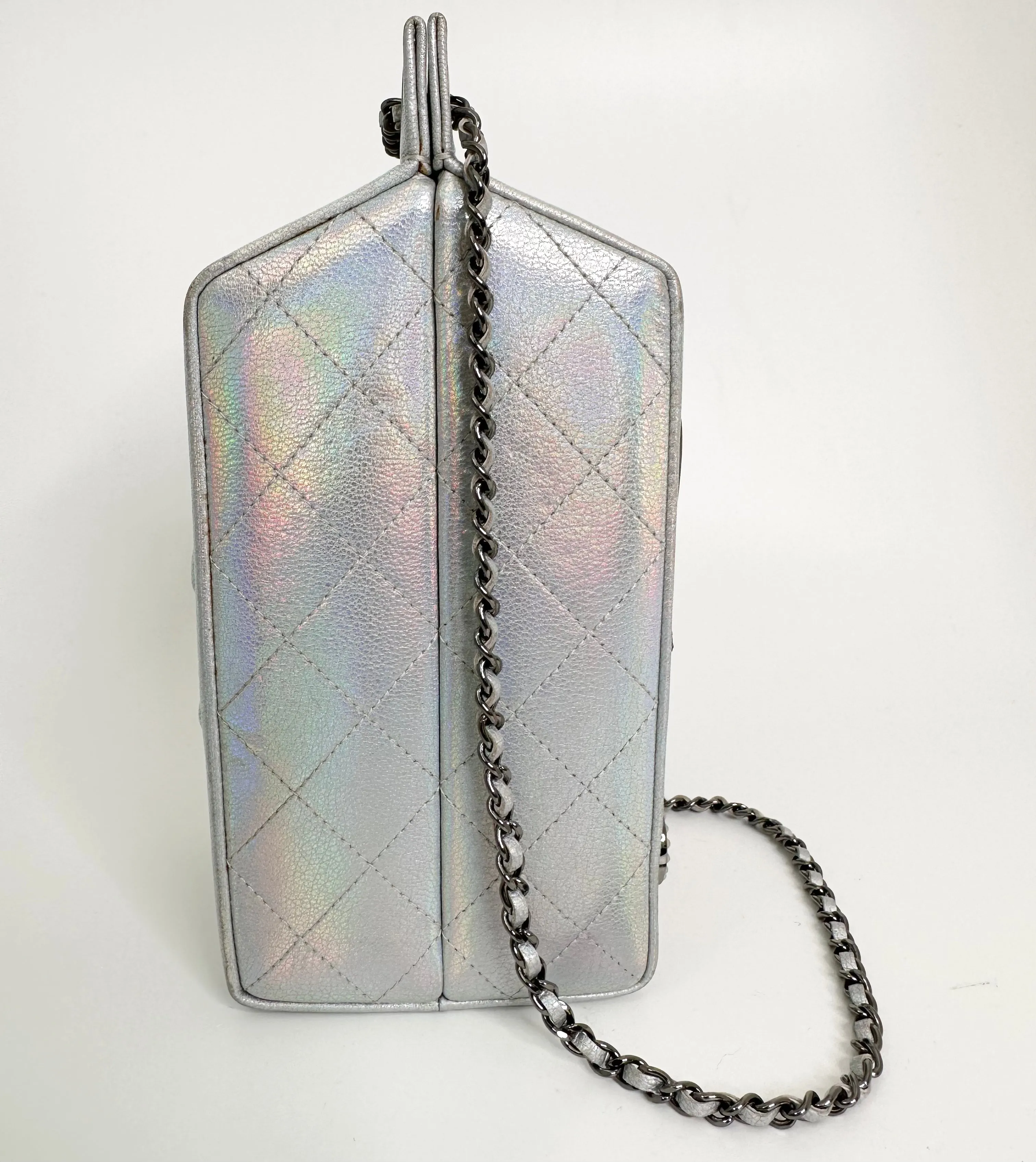 Chanel Iridescent Silver Lait de Coco Milk Carton Bag