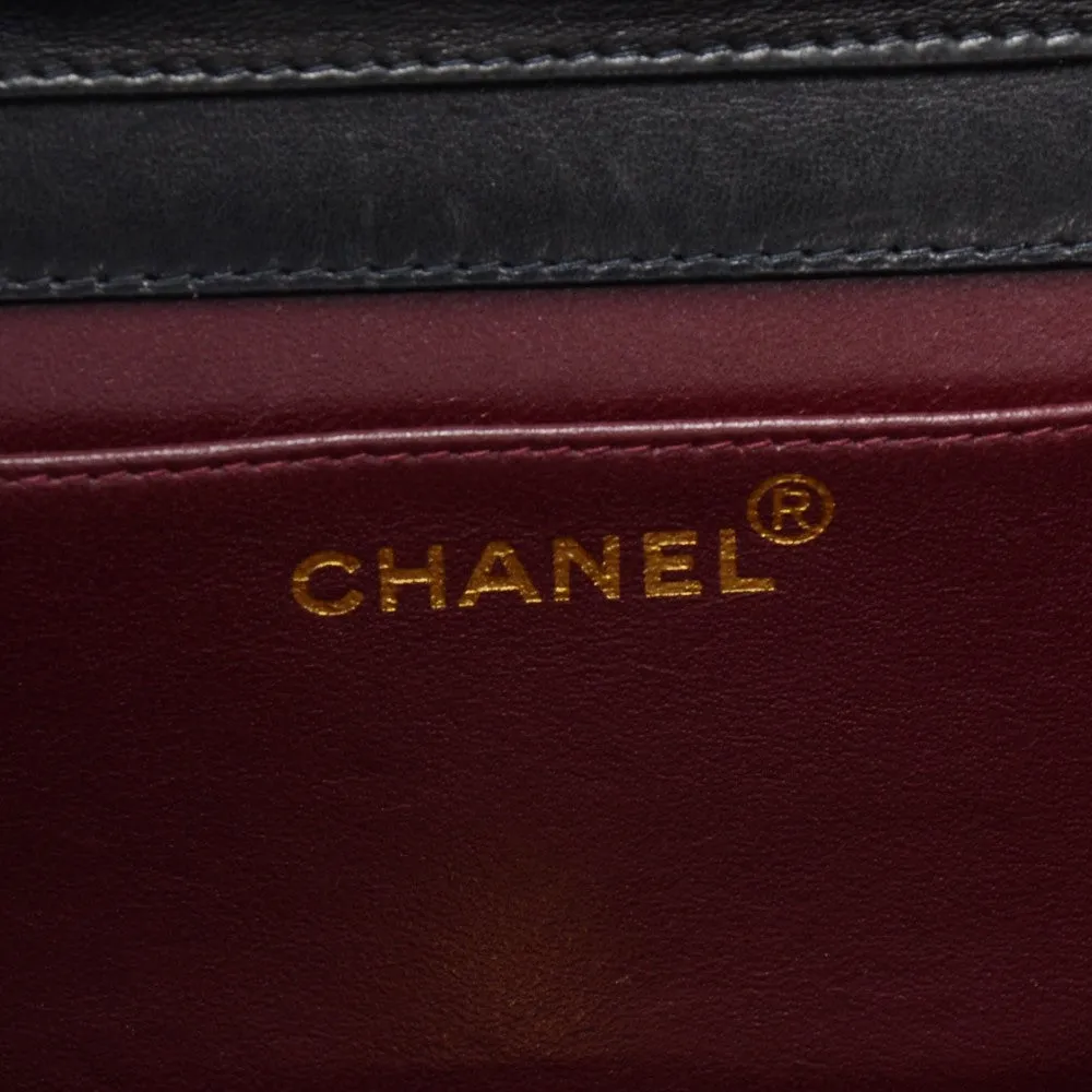 CHANEL QUILTED LAMBSKIN LEATHER MINI FULL FLAP BAG