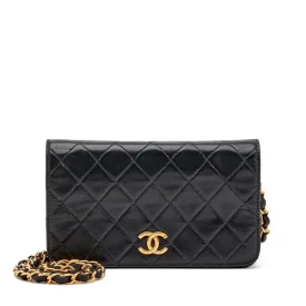 CHANEL QUILTED LAMBSKIN LEATHER MINI FULL FLAP BAG